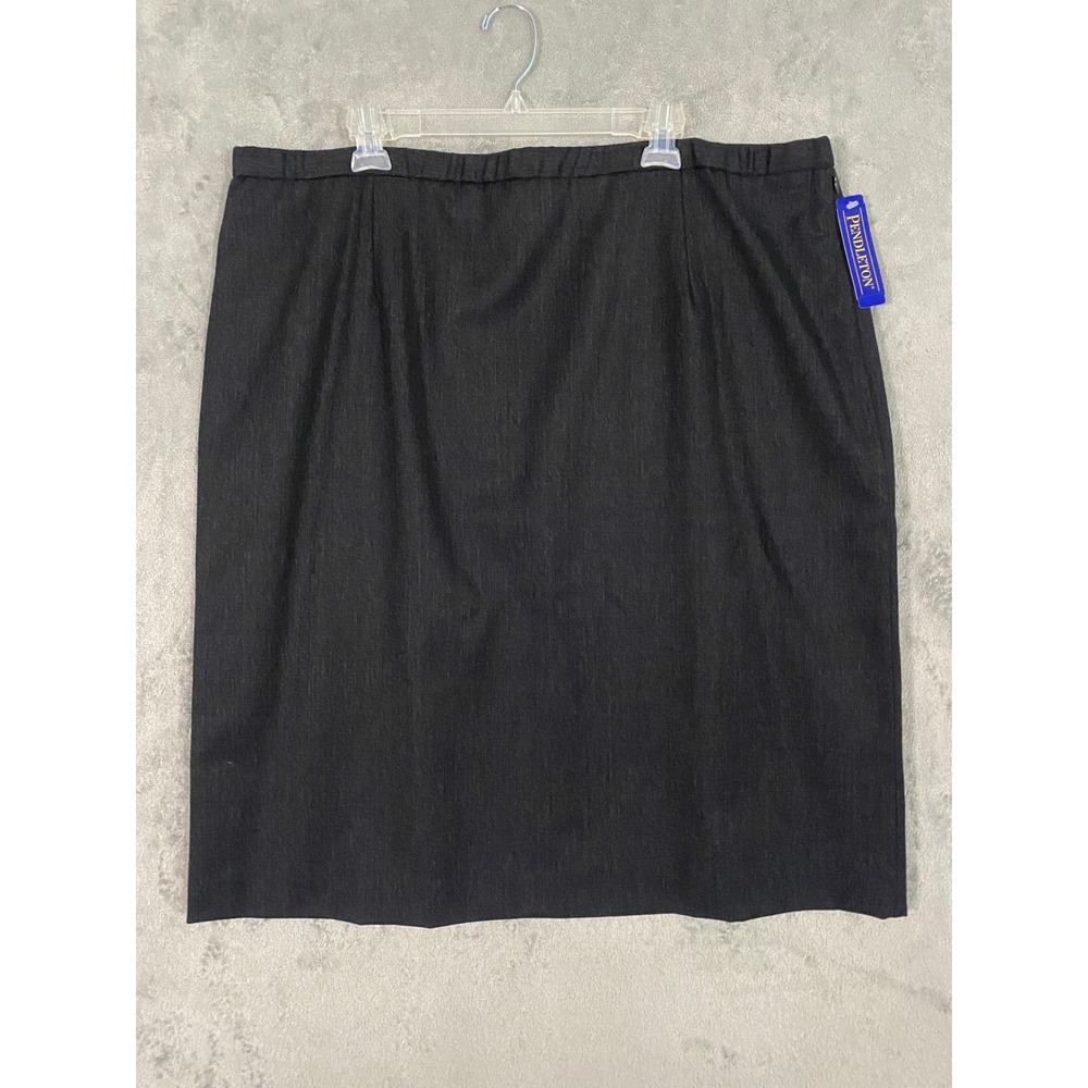 Pendleton Skirt Sz 22W Charcoal Grey Virgin Wool Pencil Straight VTG Career NWT